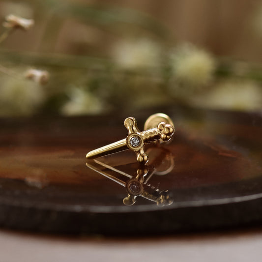 Dagger Piercing Stud