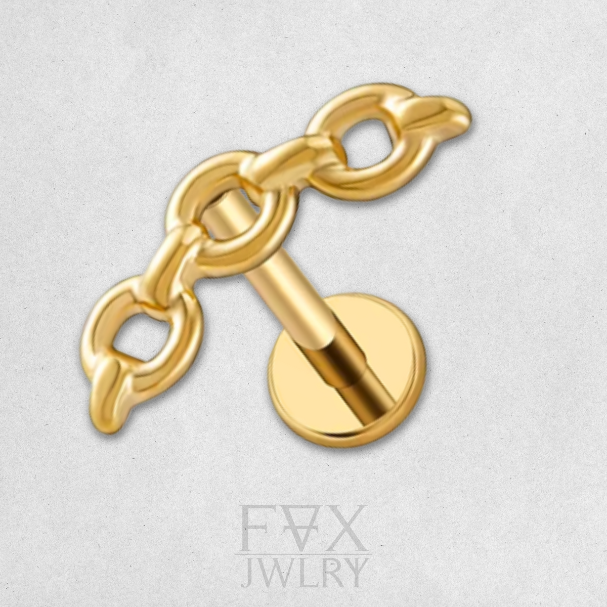 Chain Element Piercing Stud