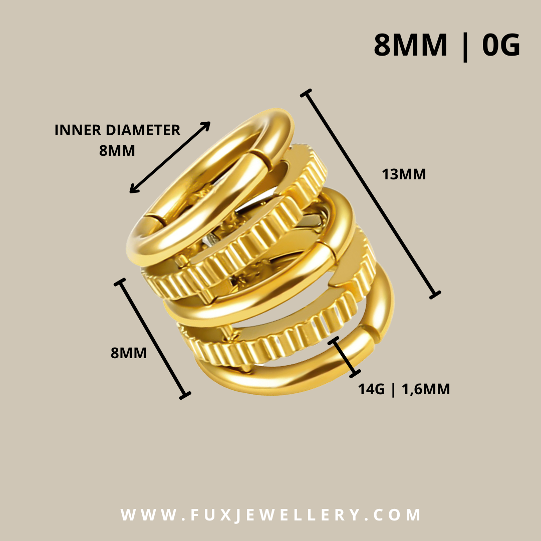Goldener Multi Ring Cuff