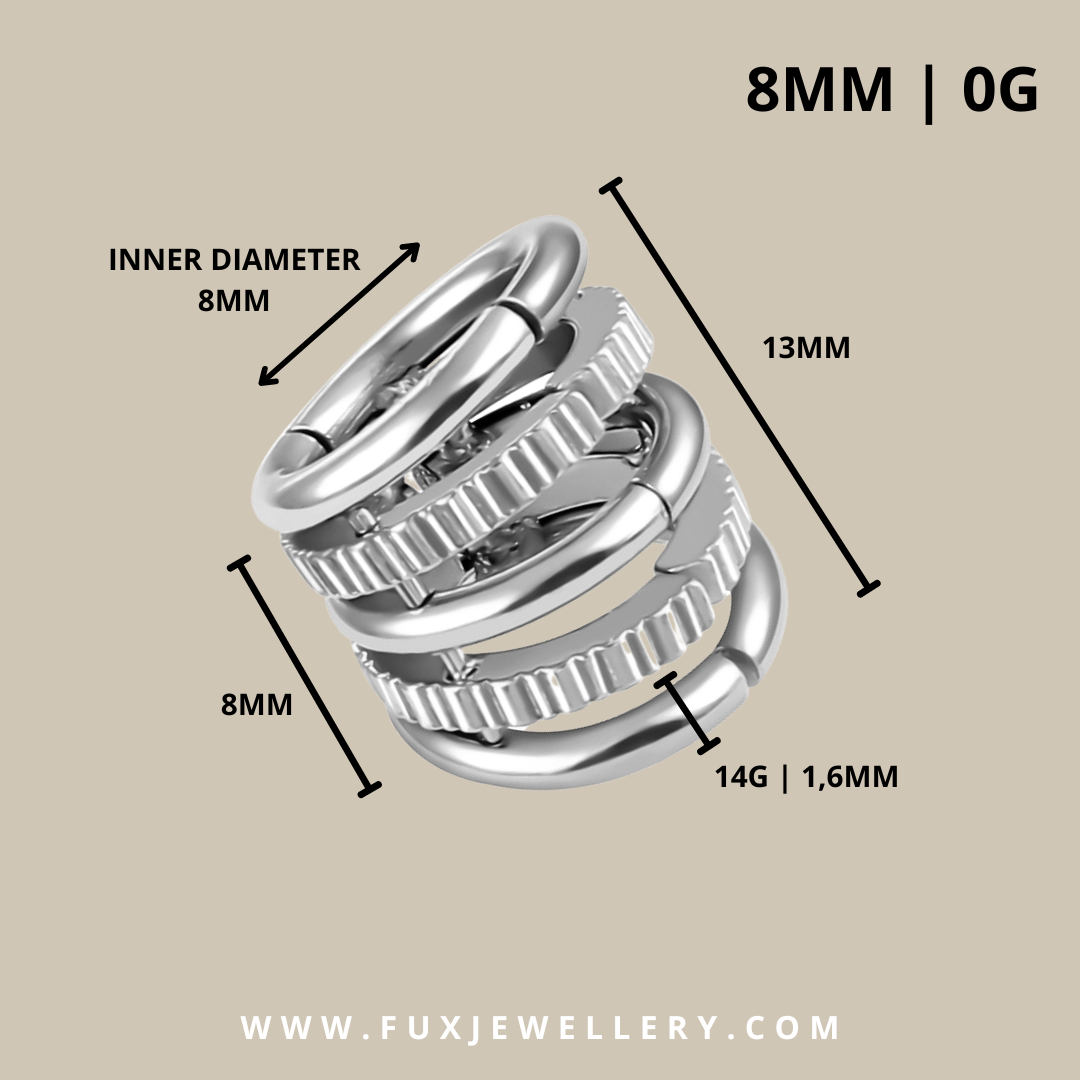 Silberner Multi Ring Cuff