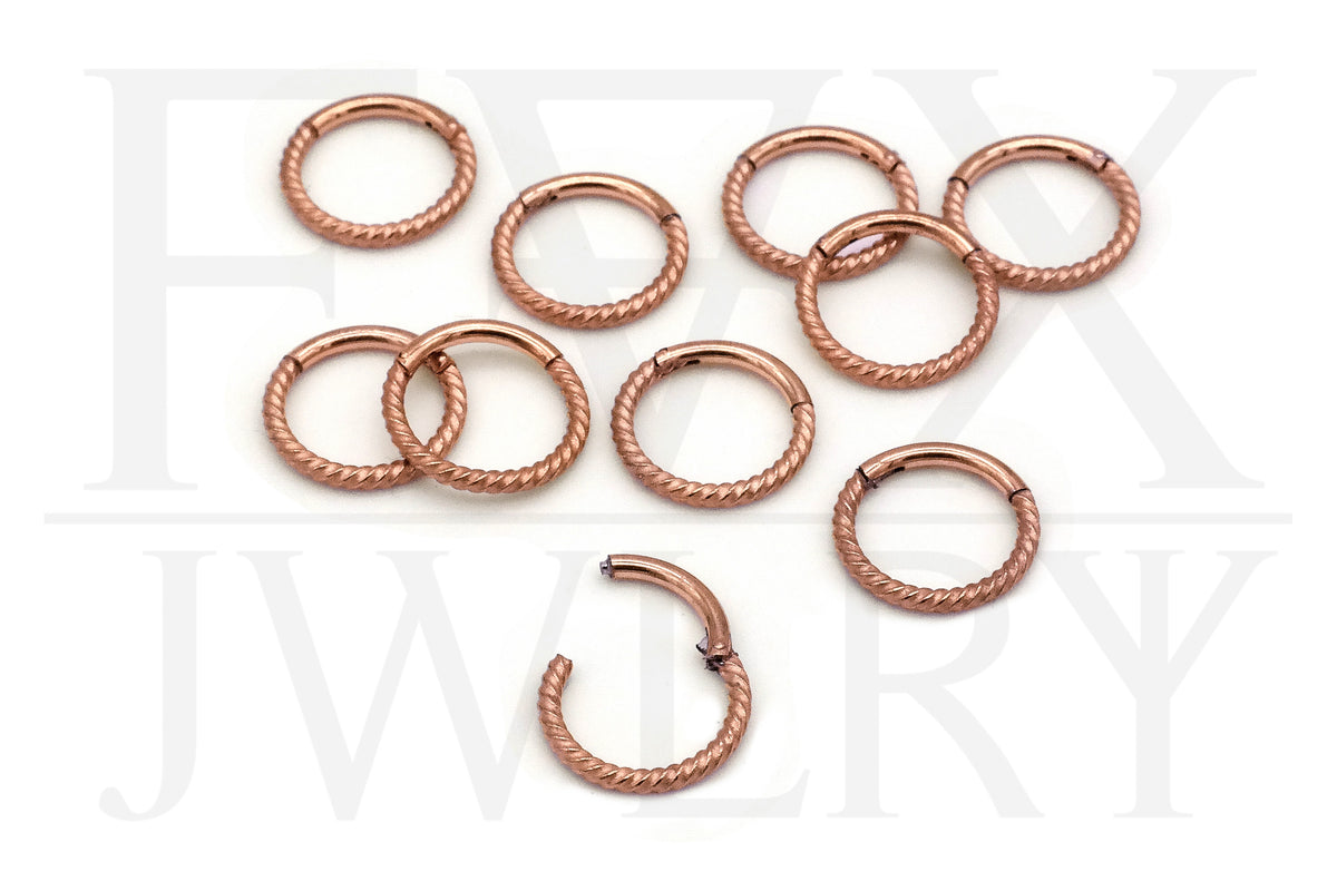 Rosegold Stahl Ringe