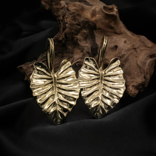 Golden Leaf Ear Weights
