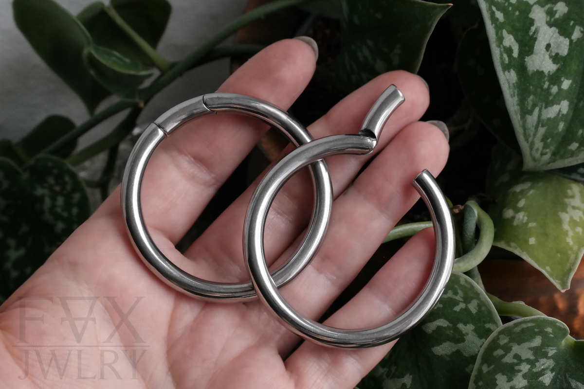 Silberne Basic Klicker Hoops