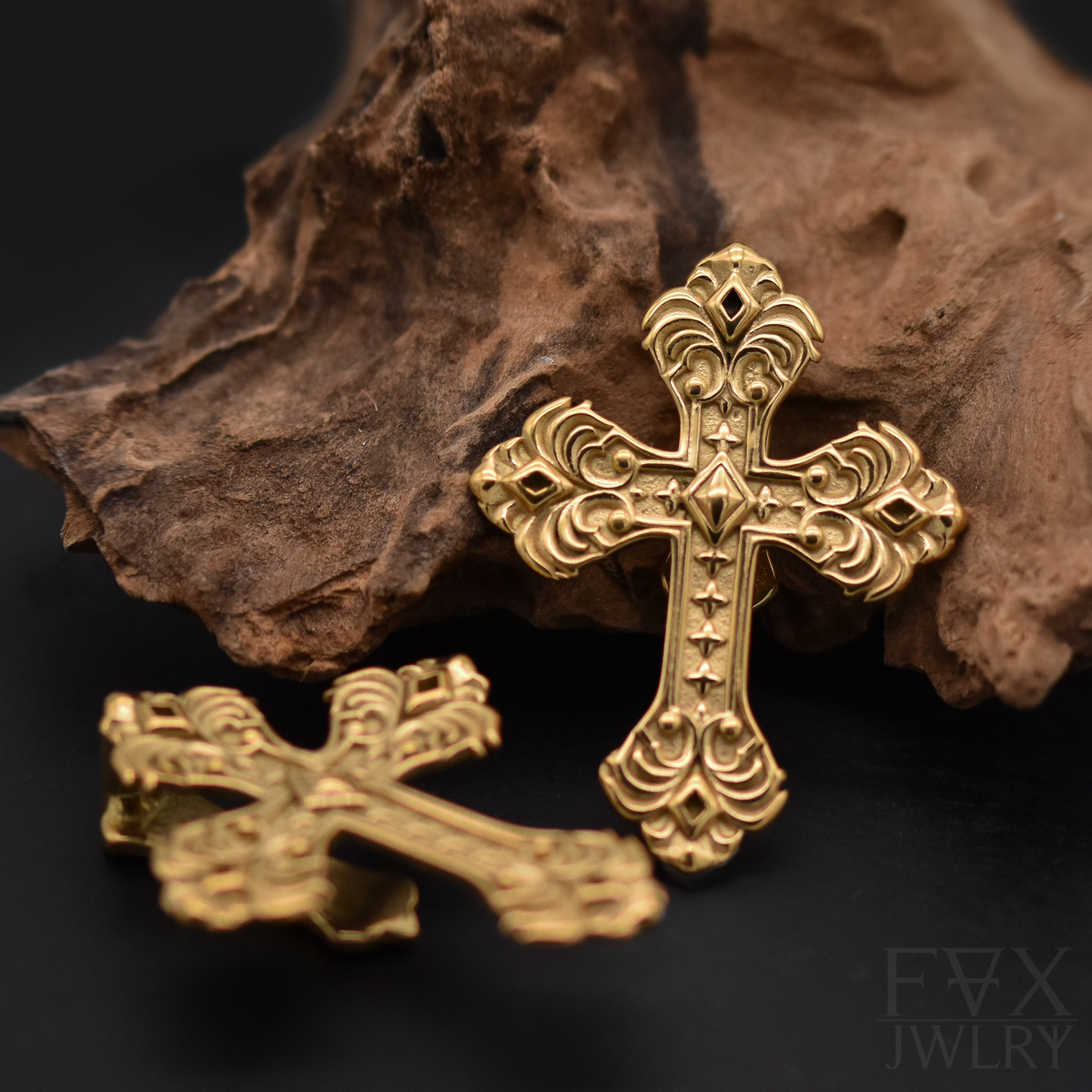Golden Cruzifix Ear Weights