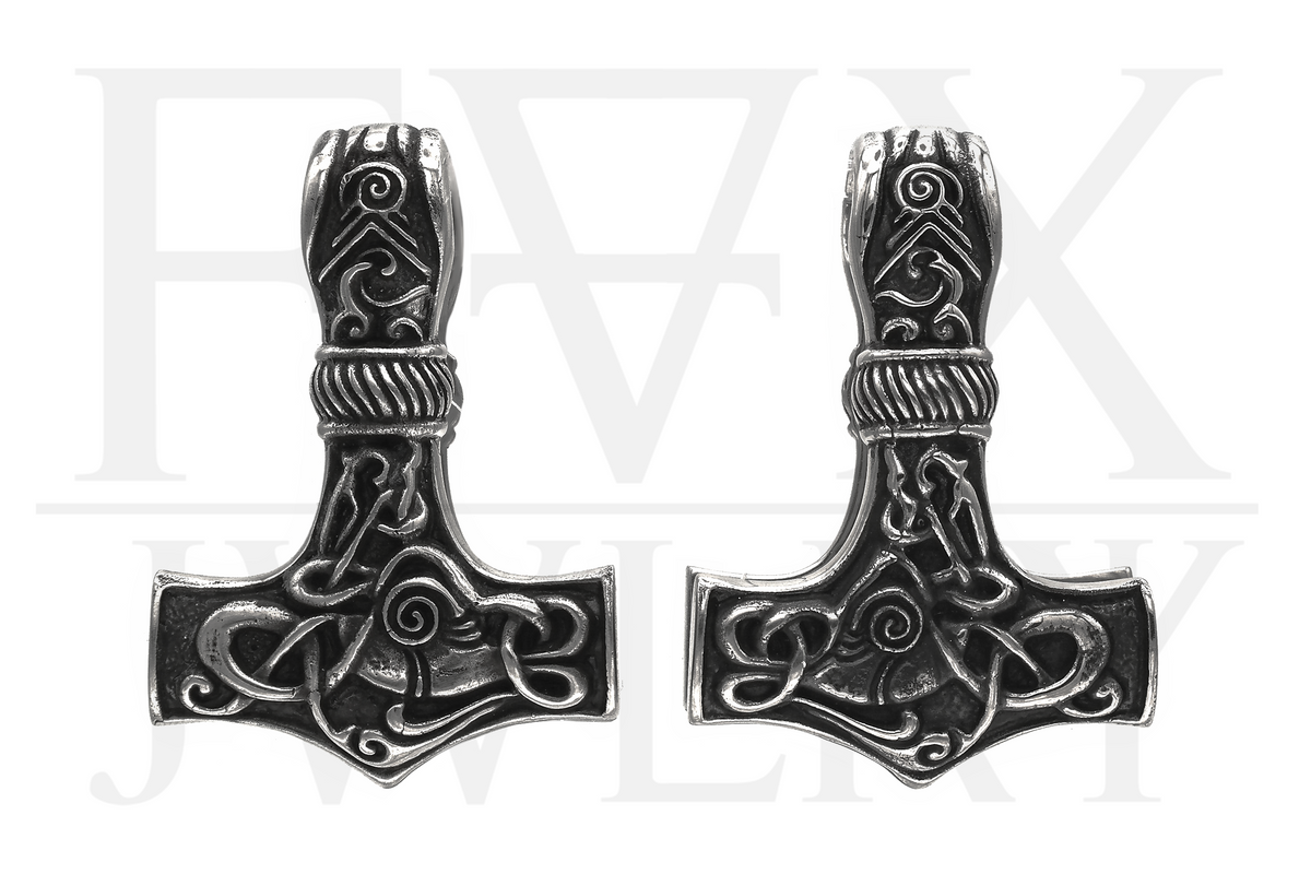 Silver Mjölnir Ear Weights