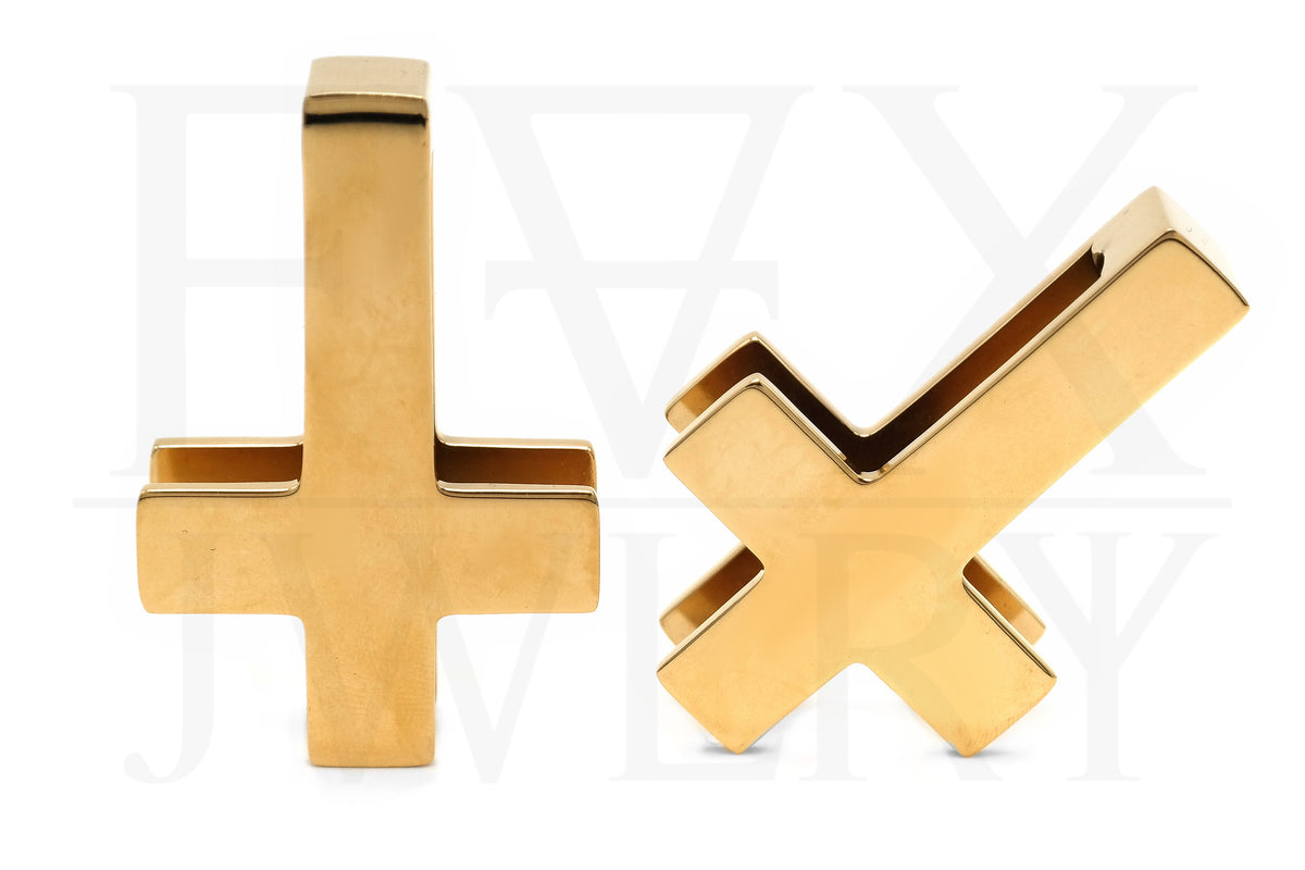 Goldene Kreuz Ohr Gewichte