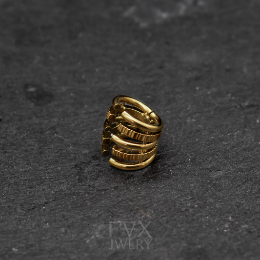 Golden Multi Ring Cuff