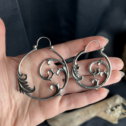 Gothic Ornament Earrings • Silver