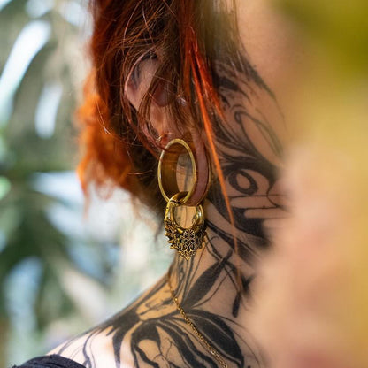 Golden Baroque Clicker Ear Weights