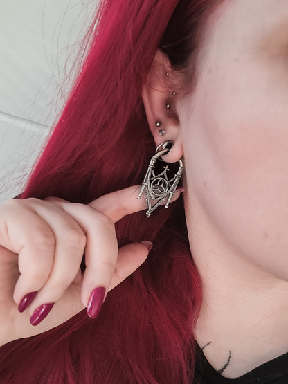 Silver Gothic Arch Ear Weights