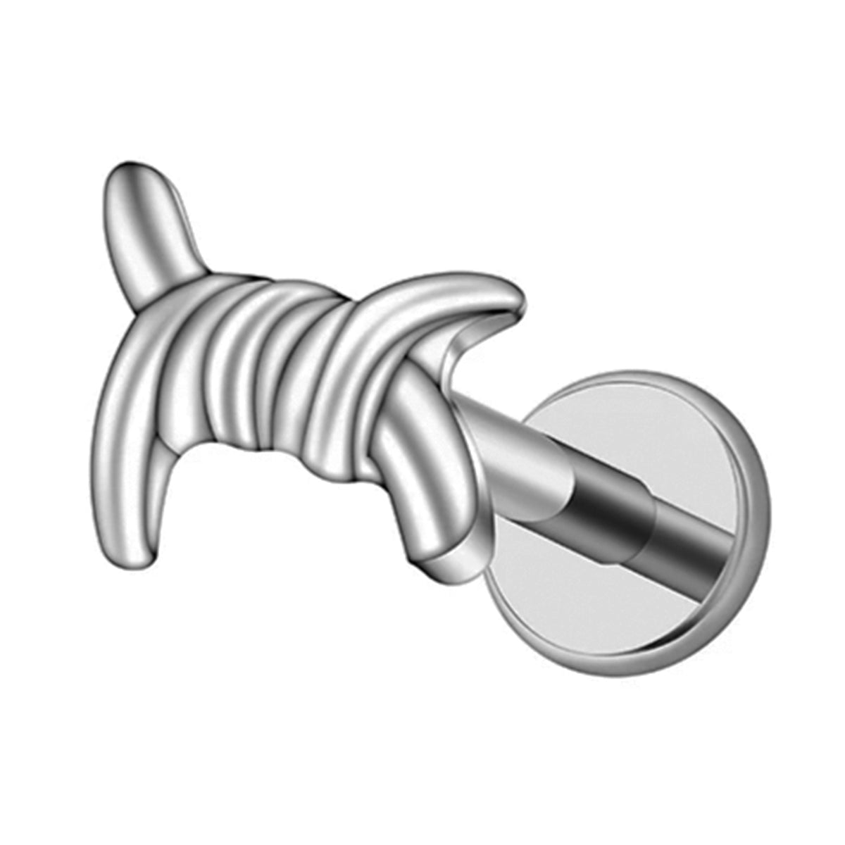 Silver Barbed Wire Piercing Stud