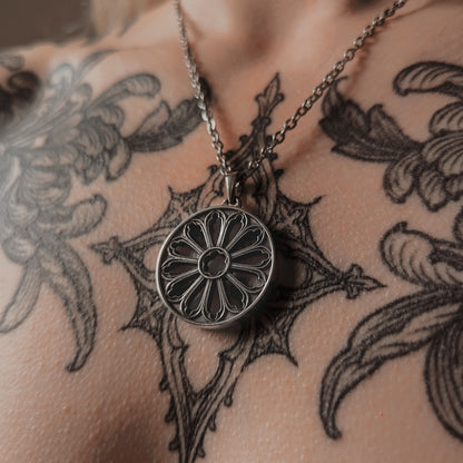Medieval Gothic Cathedral Window Necklace