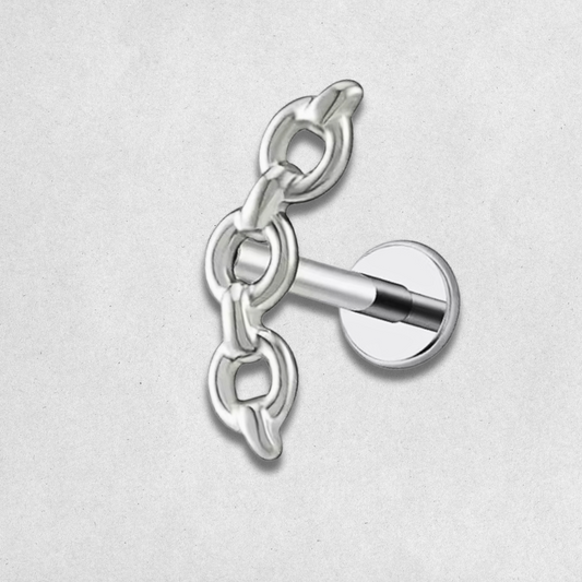 Chain Element Piercing Stud