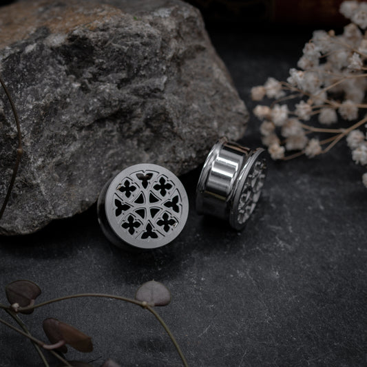 Silver Gothic Rose Window Tunnels