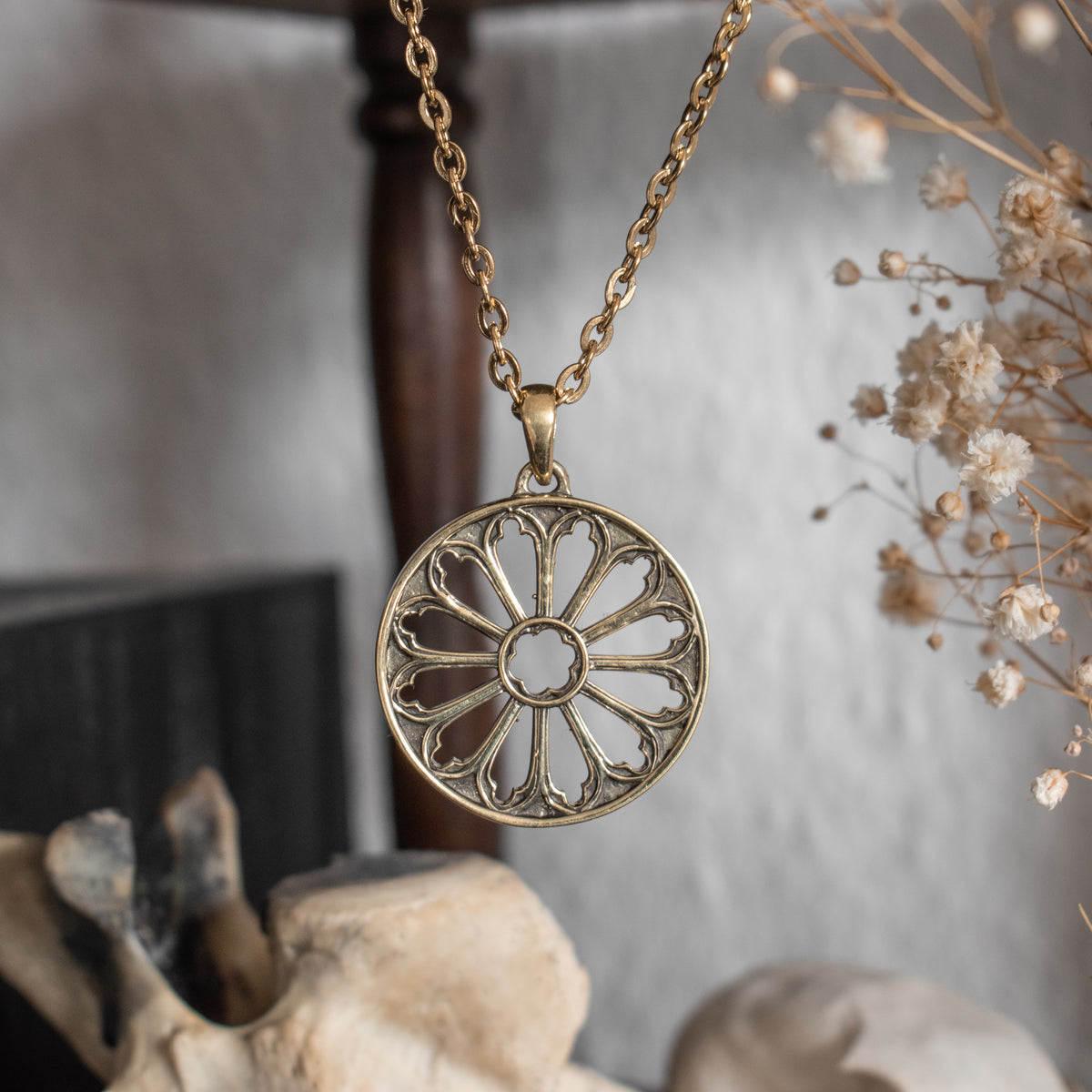 Medieval Gothic Cathedral Window Necklace