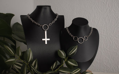 Silver Triple O-Ring Choker