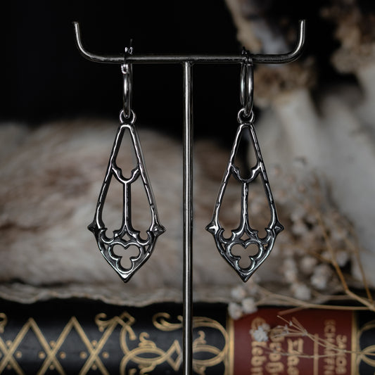 Silver Cathedral Drop Earrings