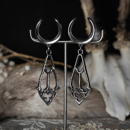 Silver Cathedral Drop Saddle Hangers
