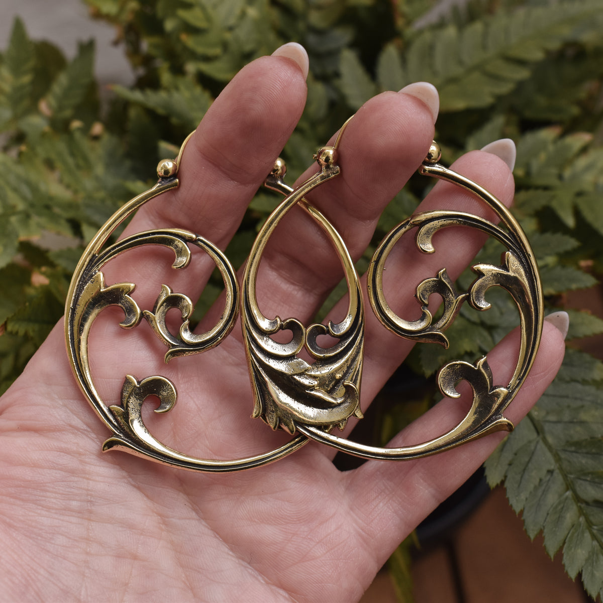 Gothic Ornament Earrings • Gold