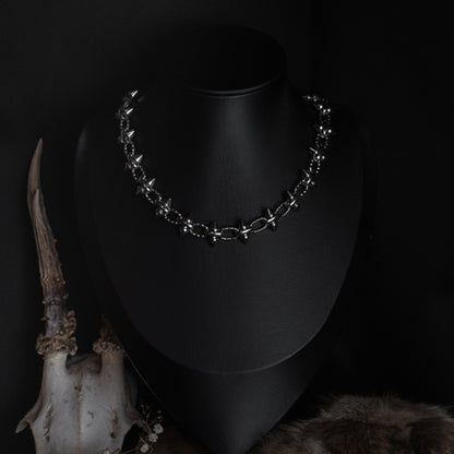 Silver Stud Chain Choker