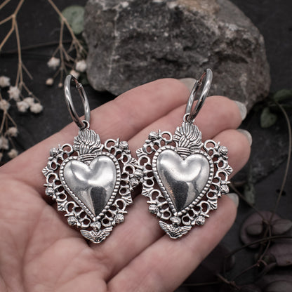 Silver Sacred Heart Hoops