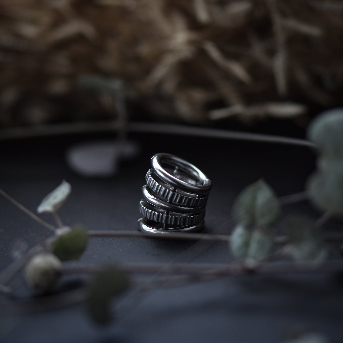 Silberner Multi Ring Cuff