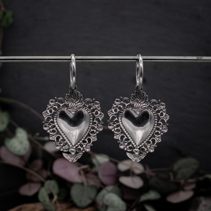 Silver Sacred Heart Hoops