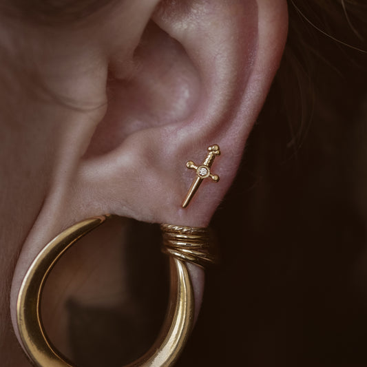 Dagger Piercing Stud
