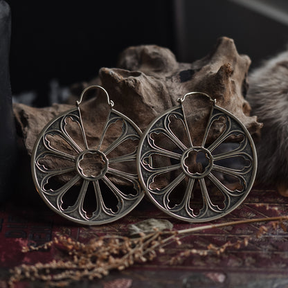 Golden Cathedral Window Earrings