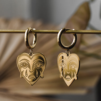 Crying Heart Ohrringe - Gold
