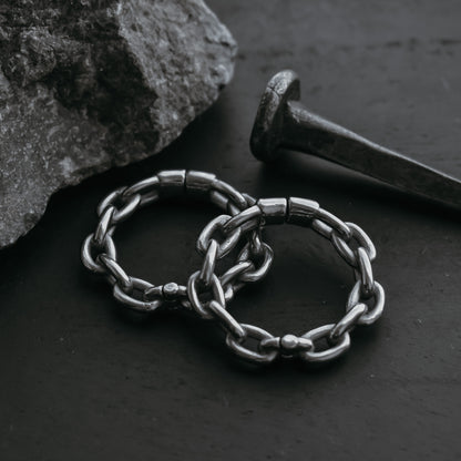 Silver Cable Chain Hoop Ear Weights