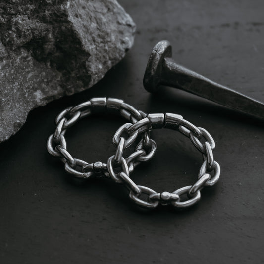 Silver Cable Chain Hoop Ear Weights