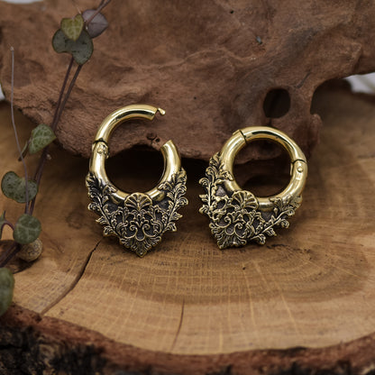 Golden Baroque Clicker Ear Weights