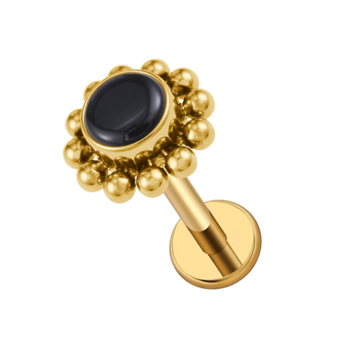 Goldener Tribal Blumen Stecker