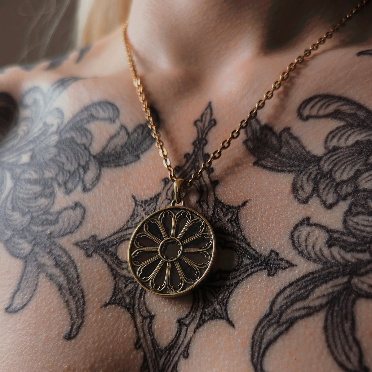 Medieval Gothic Cathedral Window Necklace