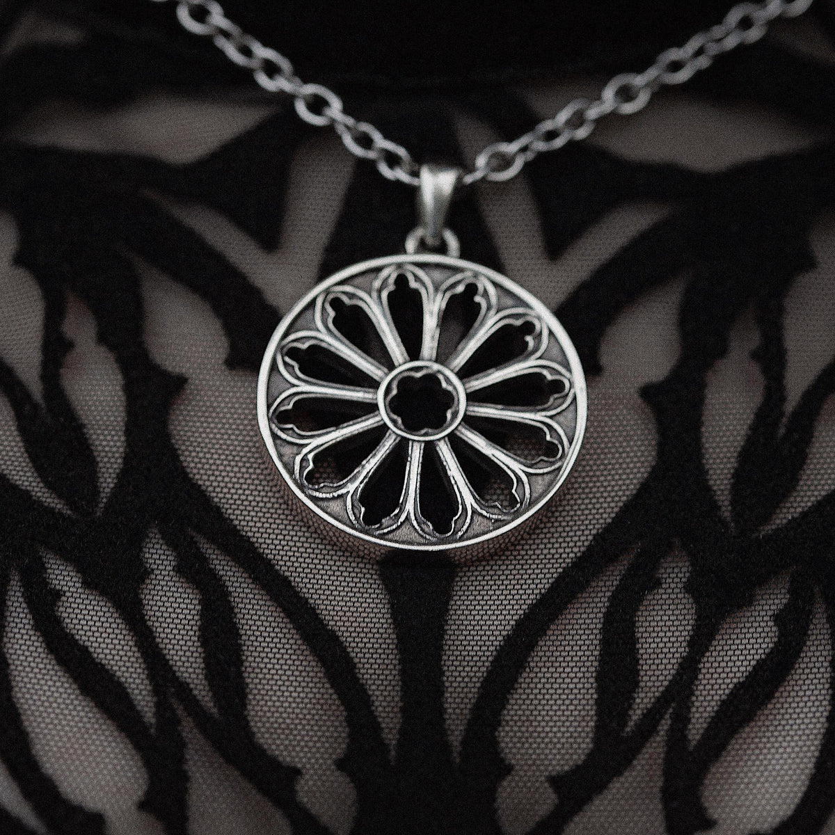 Medieval Gothic Cathedral Window Necklace