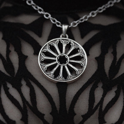 Medieval Gothic Cathedral Window Necklace