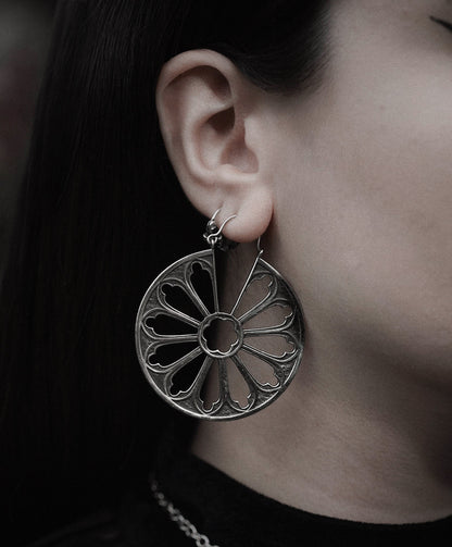 Silver Cathedral Window Earrings
