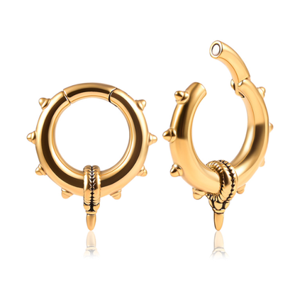 Goldene Tribal Hoop Ohrgewichte