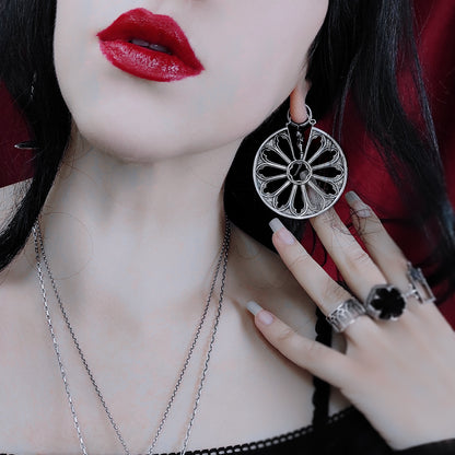 Silver Cathedral Window Earrings