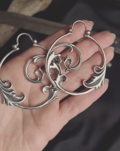 Gothic Ornament Earrings • Silver