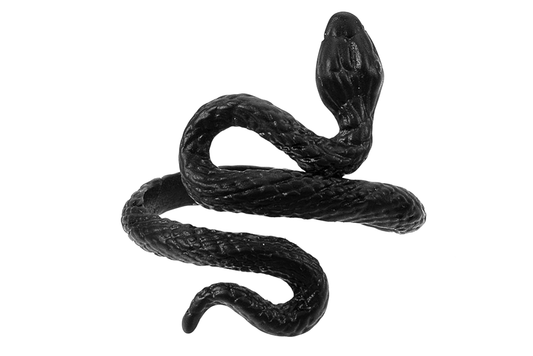 Black Serpent Snake Ring #R02 - Fux Jewellery