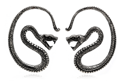 Silver Serpent Ear Weights