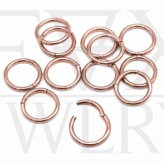 Rose Gold Steel Stack Rings