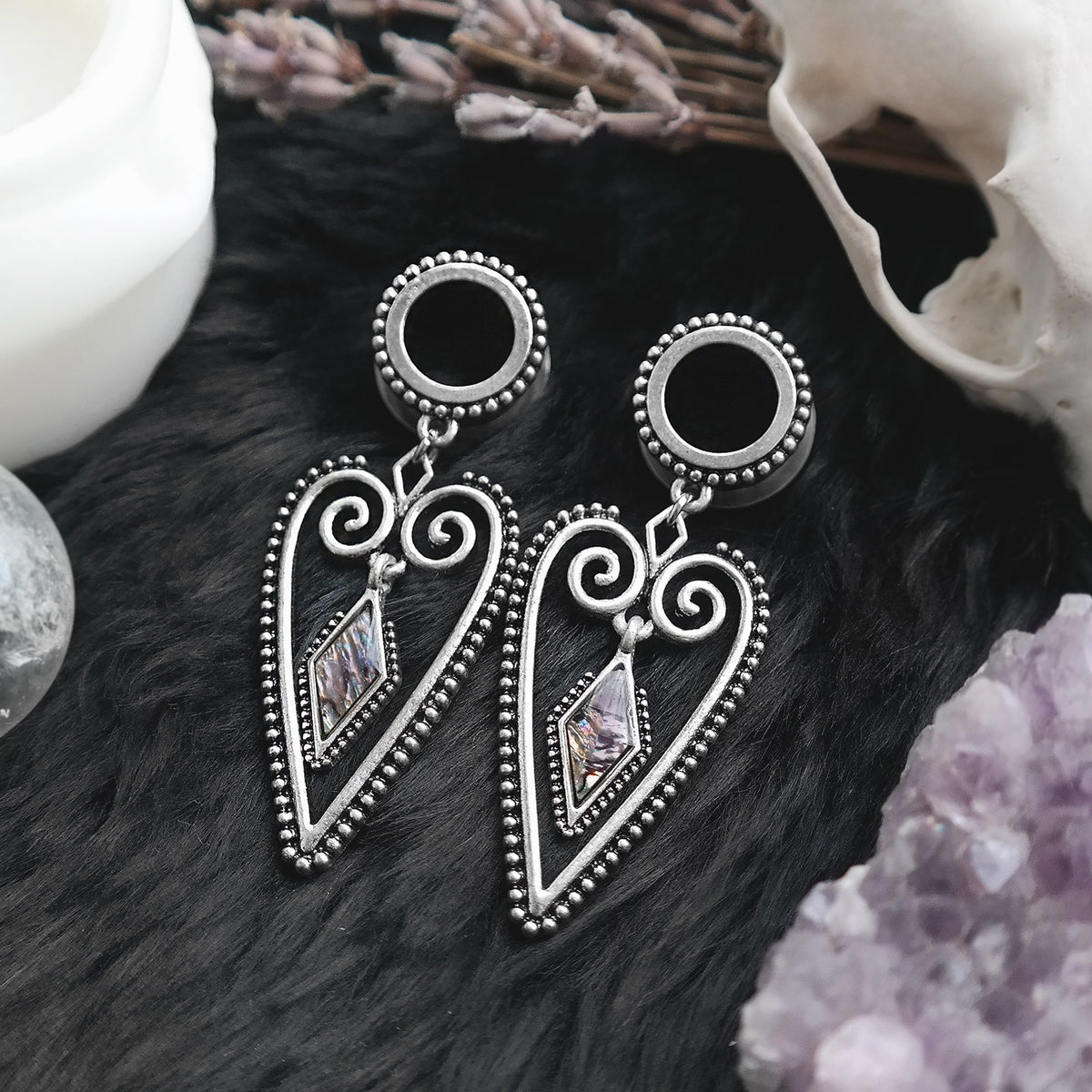 Silver Cosmic Heart Tunnel #856 - Fux Jewellery