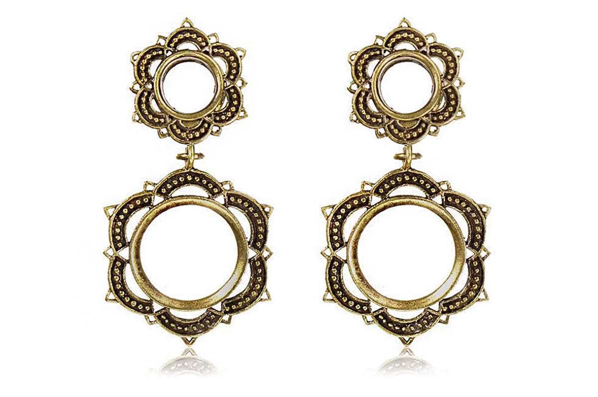 brass Mandala Flower Tunnel #PM01 - Fux Jewellery