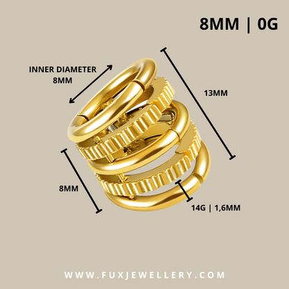 Goldener Multi Ring Cuff