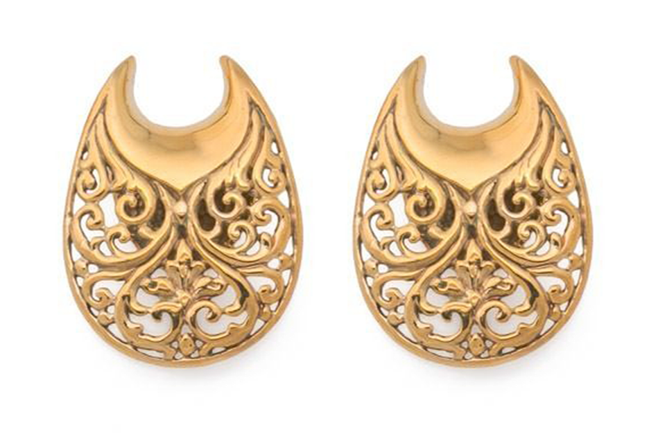 Golden Nataraja Brass Hangers #BH02 - Fux Jewellery