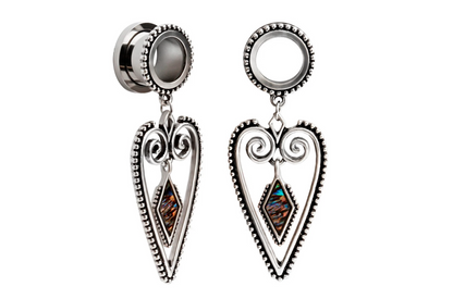 Silver Cosmic Heart Tunnel #856 - Fux Jewellery