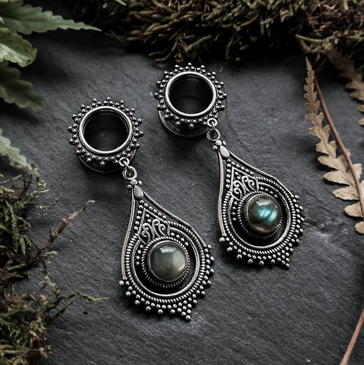 Silver Labradorite Boho Tunnel #LT01 - Fux Jewellery